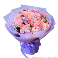 粉玫瑰花束
